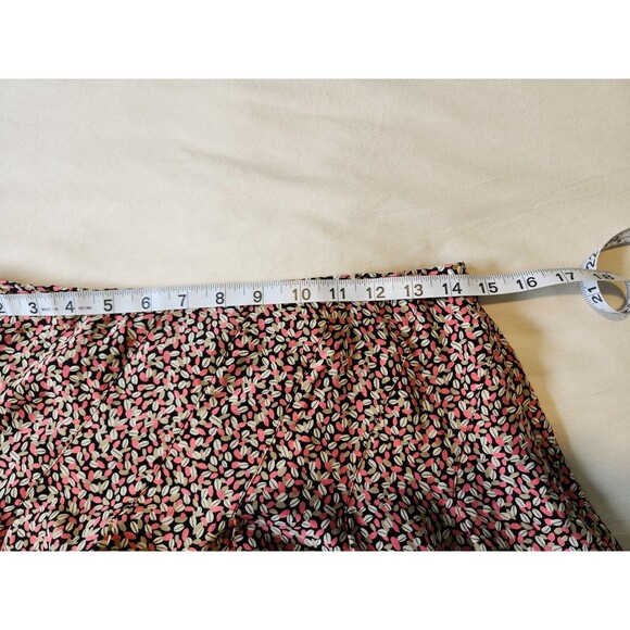 100% Silk Skirt size Large Talbots Pink Black - Picture 6 of 9